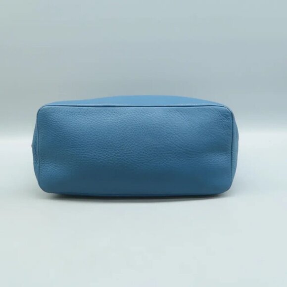 100% Authentic PRADA Blue Leather Shoulder Bag 613-082824 - Picture 5 of 12